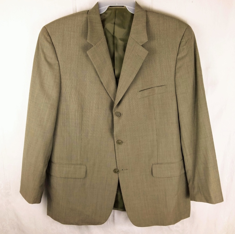 XL 46" Mens Alfani Wool Single Breasted Suit Jacket Blazer